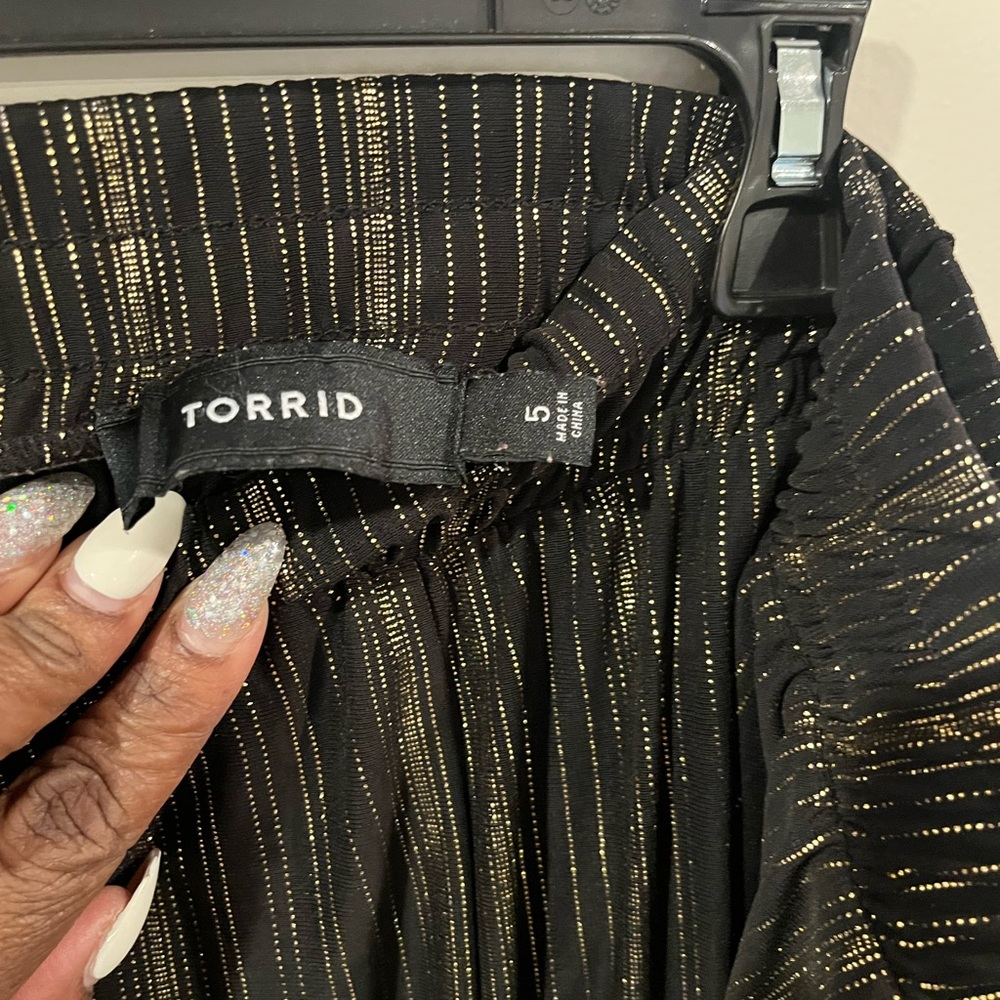 Torrid Black Skirt with Gold Accents
